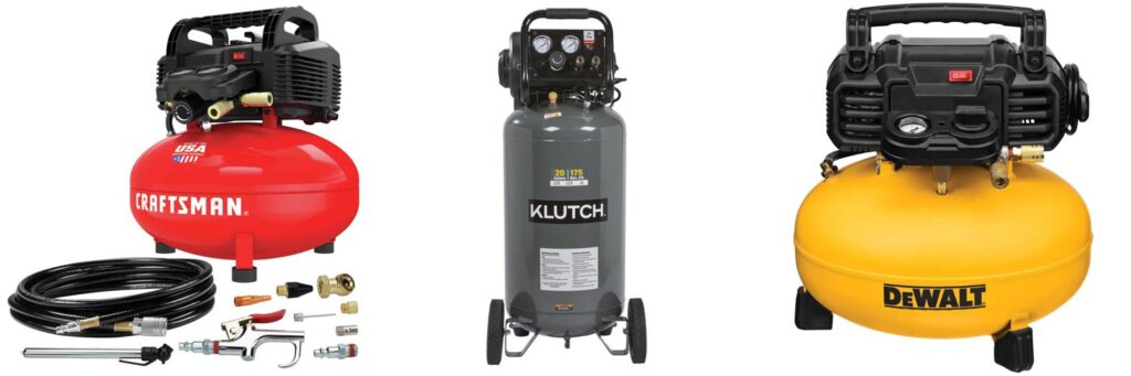 Quiet Air Compressor For Home Garage combined image