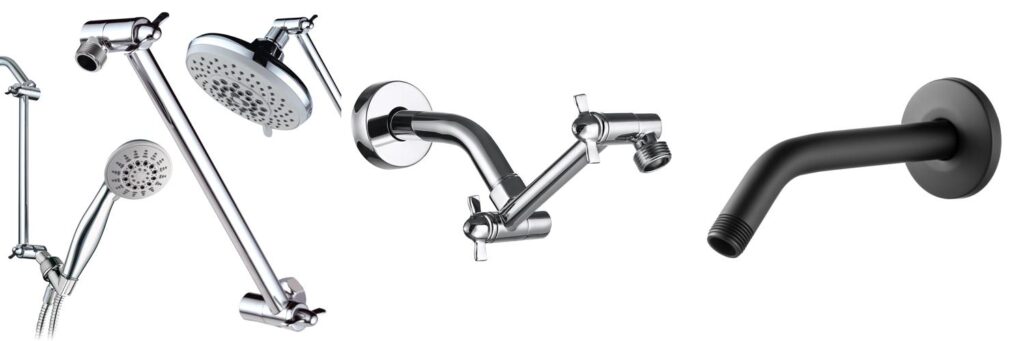 Shower Arms Slide Bars combined image
