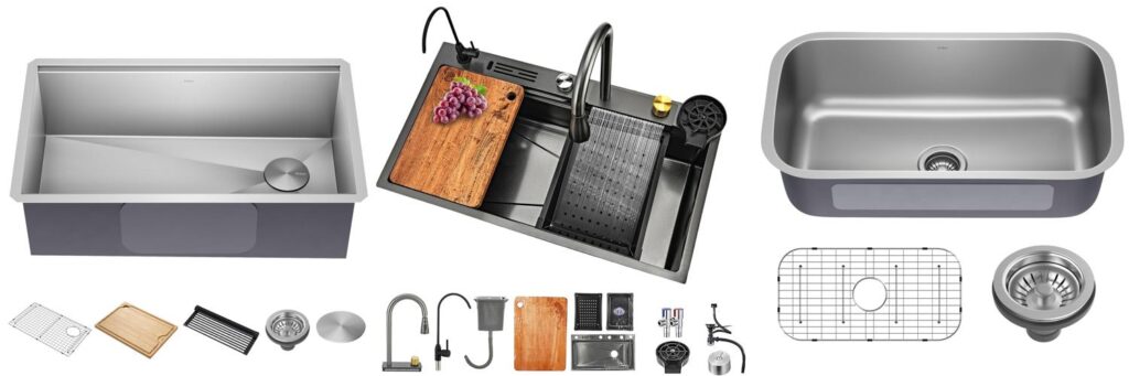 Single Bowl Kitchen Sinks combined image