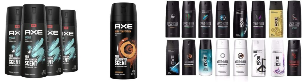 Smelling Axe Spray combined image
