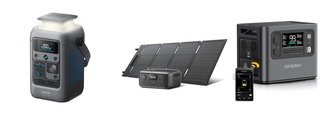 Solar Powered Outdoor Charging Station combined image