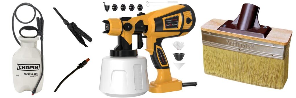 Sprayer For Staining A Deck combined image