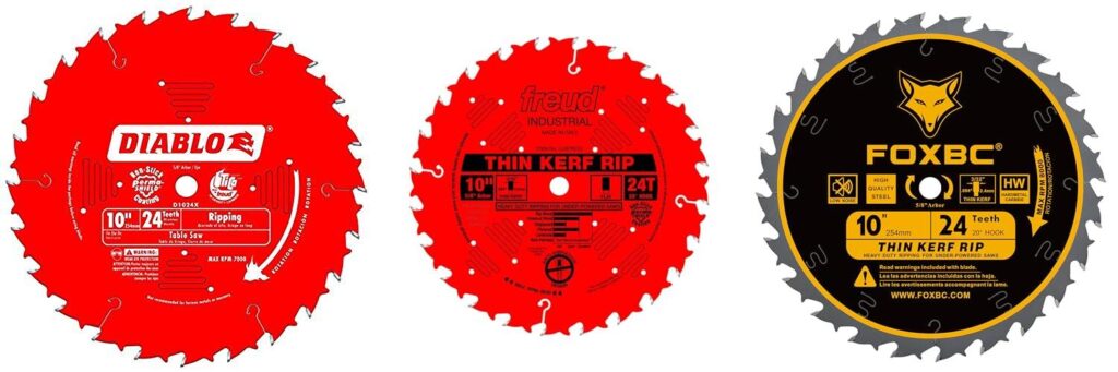 Table Saw Ripping Blade combined image