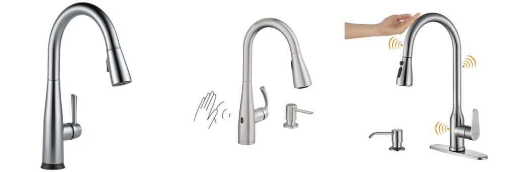 Touch On Kitchen Sink Faucets combined image