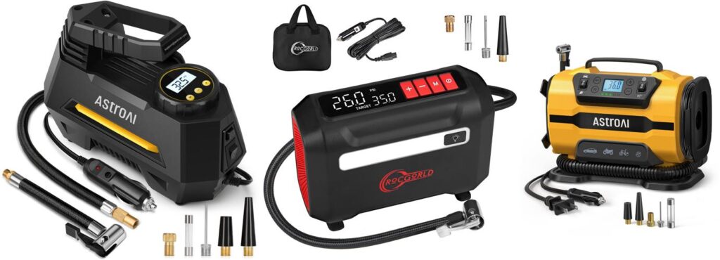 Tyre Air Compressor combined image