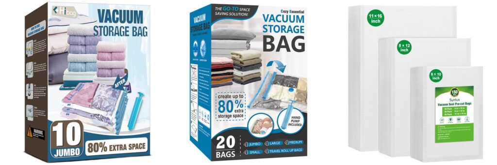 Vacuum Seal Bag Review: Top 5 Picks for Food Storage 2 Vacuum Seal Bags combined image