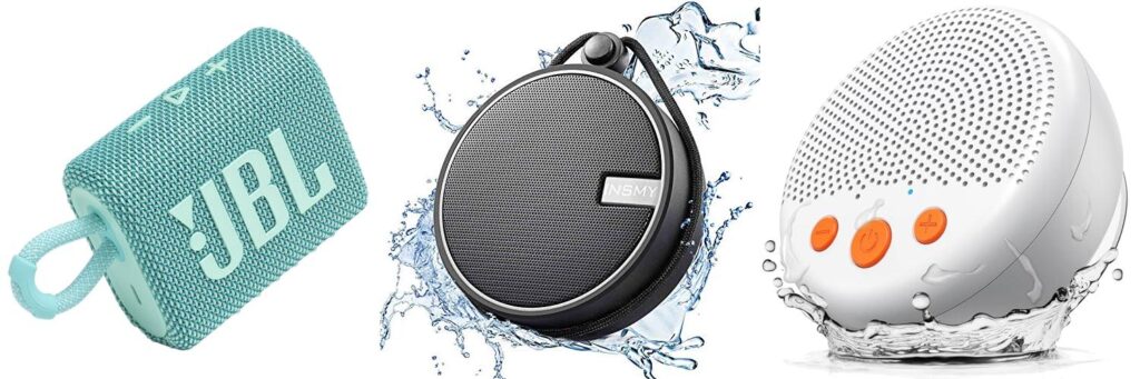 Waterproof Bluetooth Shower Speaker combined image