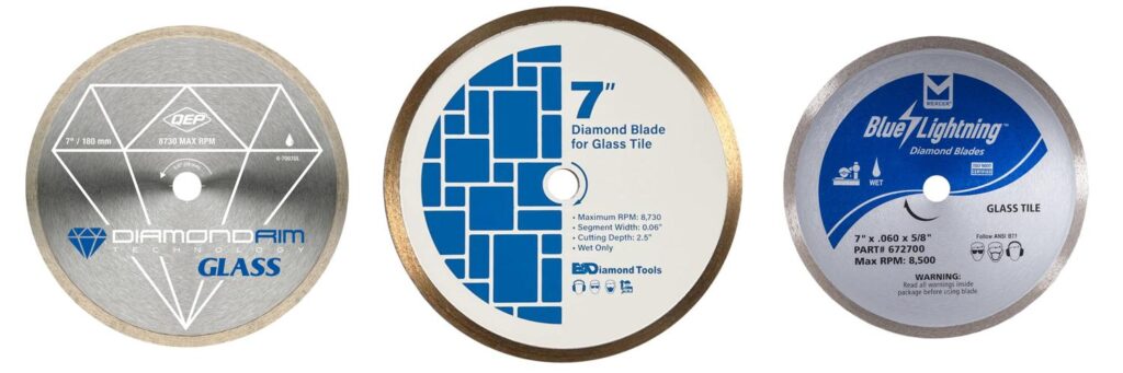Wet Saw Blade For Cutting Glass Tile combined image