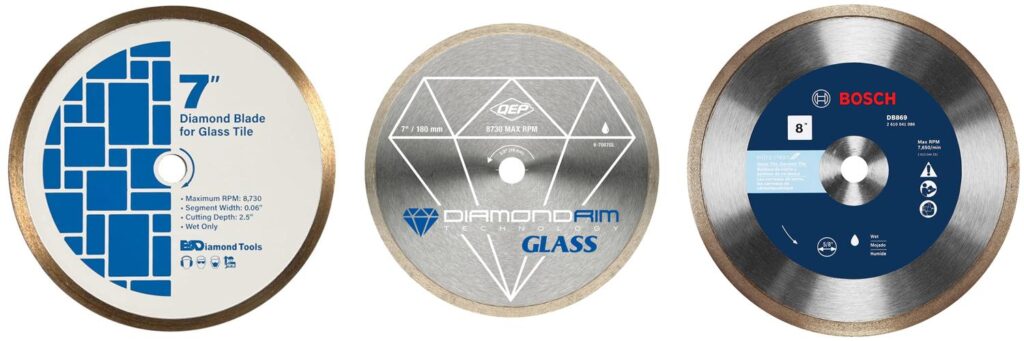 Wet Saw Blade For Glass Tile combined image