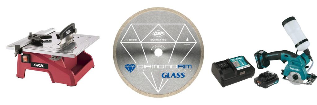 Wet Saw For Cutting Glass Tile combined image