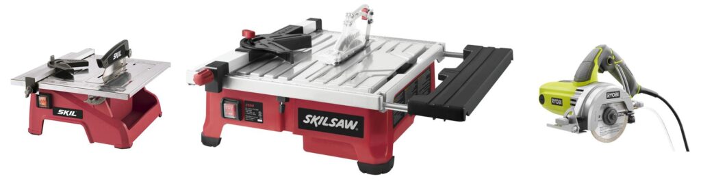 Wet Saw For Glass Tile combined image