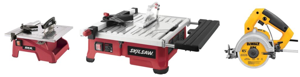 Wet Tile Saw Under 500 combined image