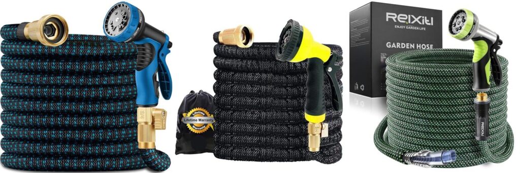 100 Foot Expandable Garden Hose combined image