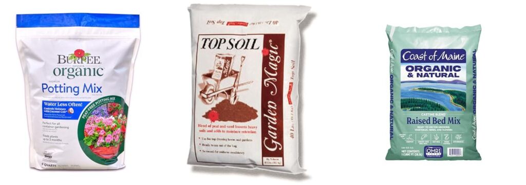 Bagged Soil For Vegetable Garden combined image