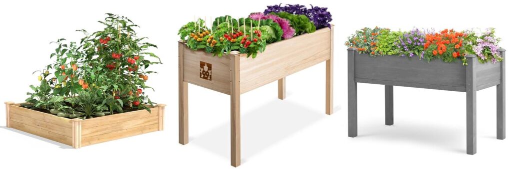 Cedar Raised Garden Beds combined image