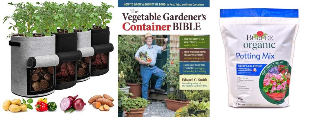 Container Garden Vegetables combined image