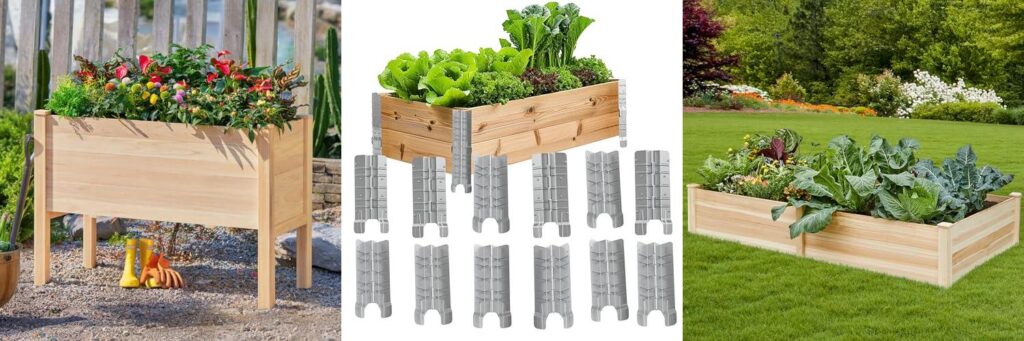 Depth For Raised Garden Beds combined image