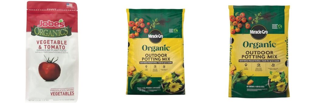 Fertilizer For Veggie Garden combined image