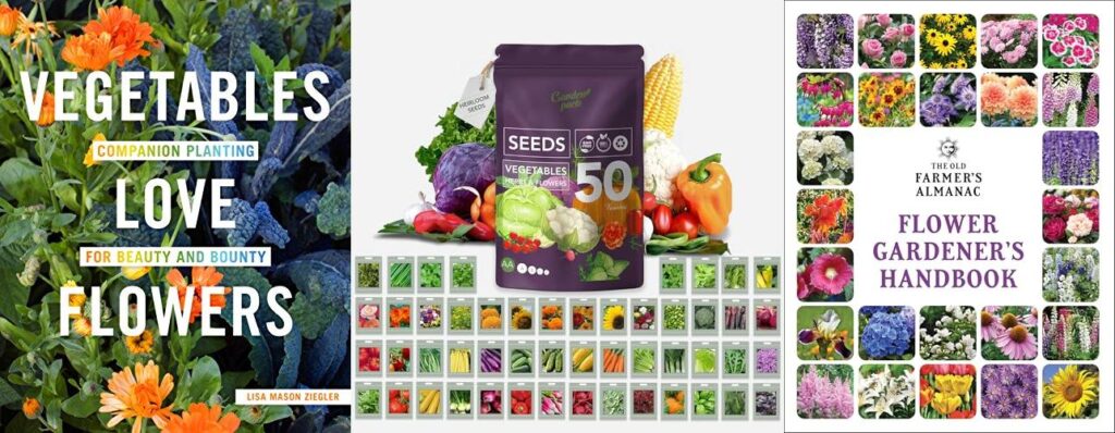 Flowers For A Vegetable Garden combined image