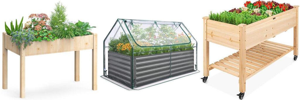 Height For Raised Garden Beds combined image