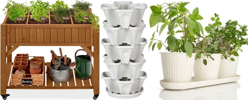 Herb Garden Planters combined image