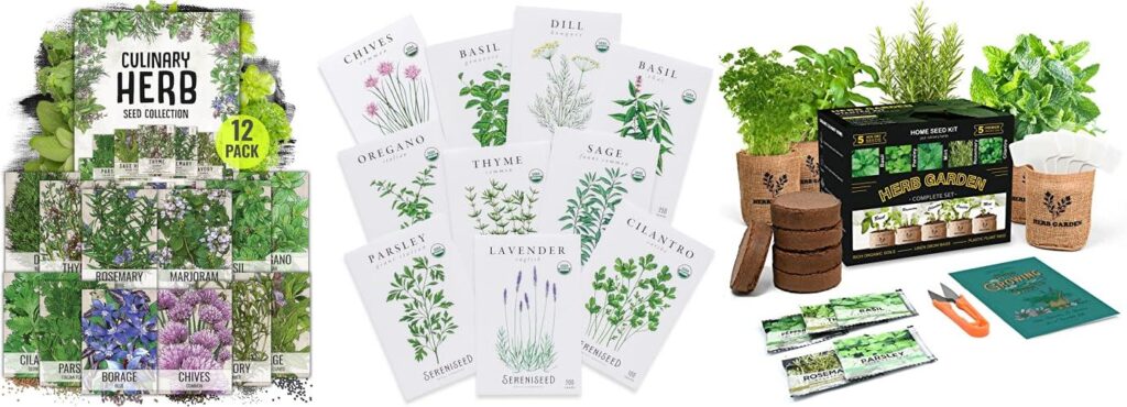 Herbs For A Herb Garden combined image