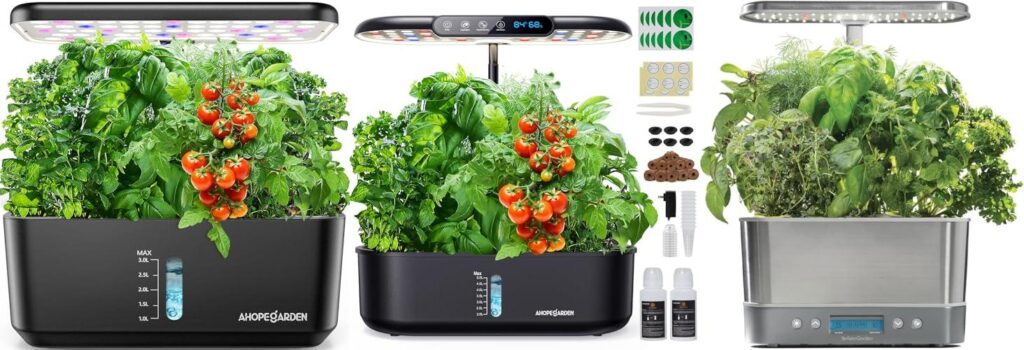 Indoor Vegetable Garden System combined image