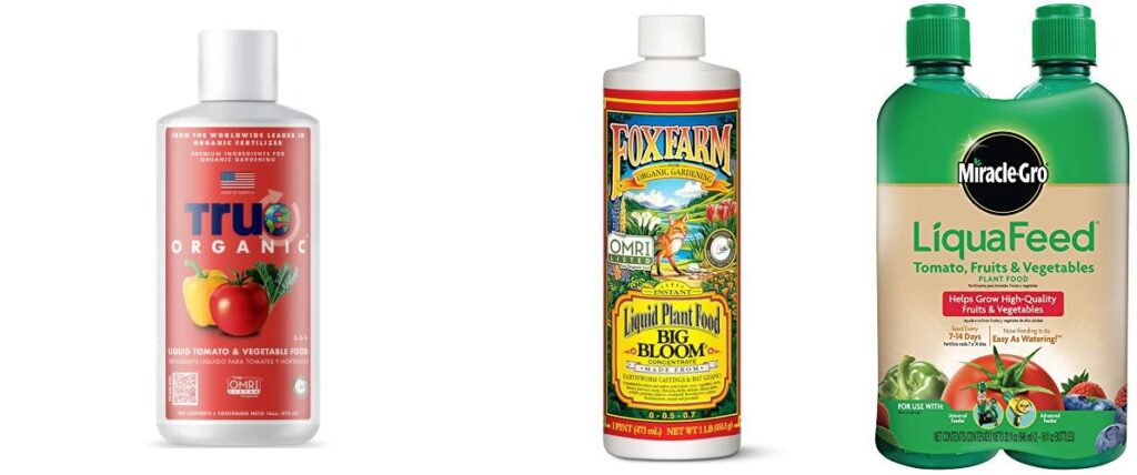 Liquid Fertilizer Vegetable Garden combined image