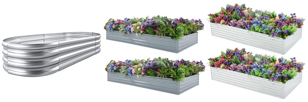 Metal Garden Beds combined image