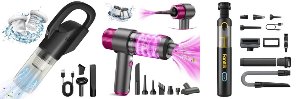 Mini Car Vacuum combined image