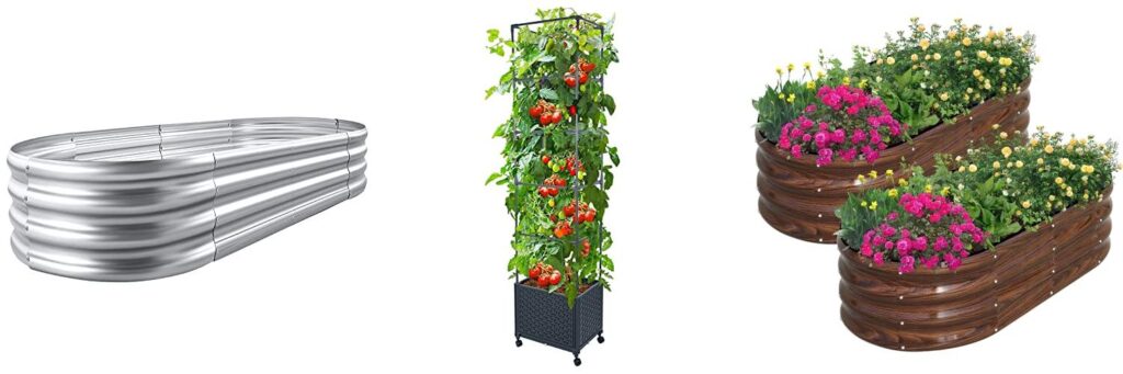 Plants Raised Garden Beds combined image