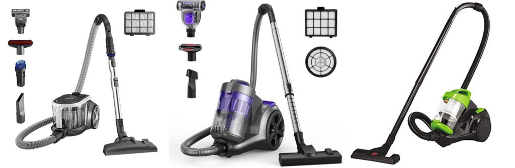 Rated Bagless Canister Vacuum combined image