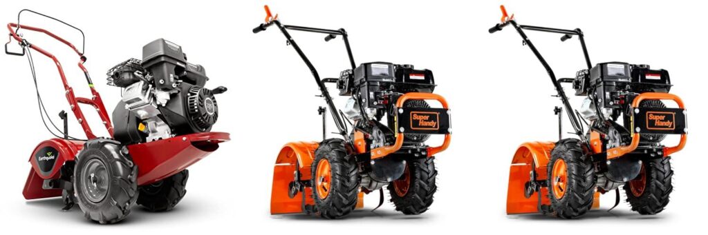 Rear Tine Tiller For Large Garden combined image
