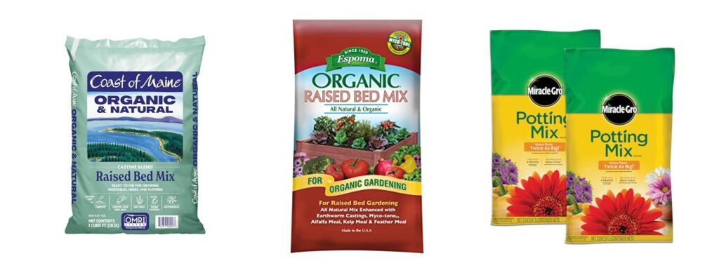 Soil Mix For Garden Beds combined image