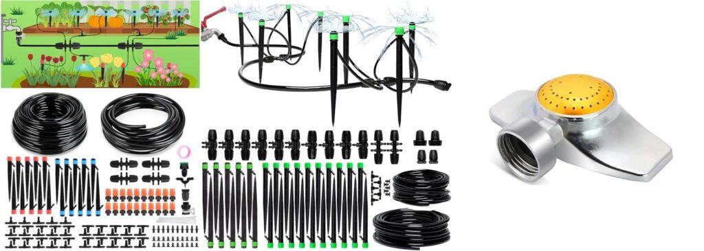 Sprinkler For Garden Beds combined image