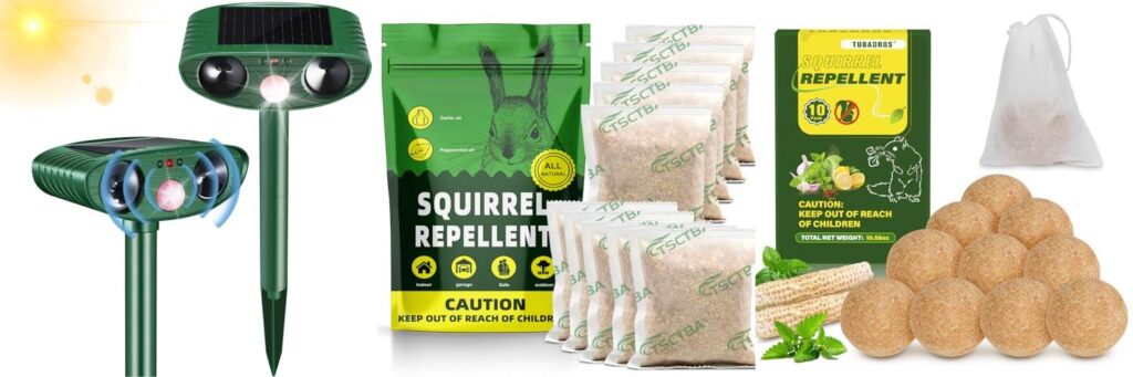 Squirrel Deterrent For Garden combined image