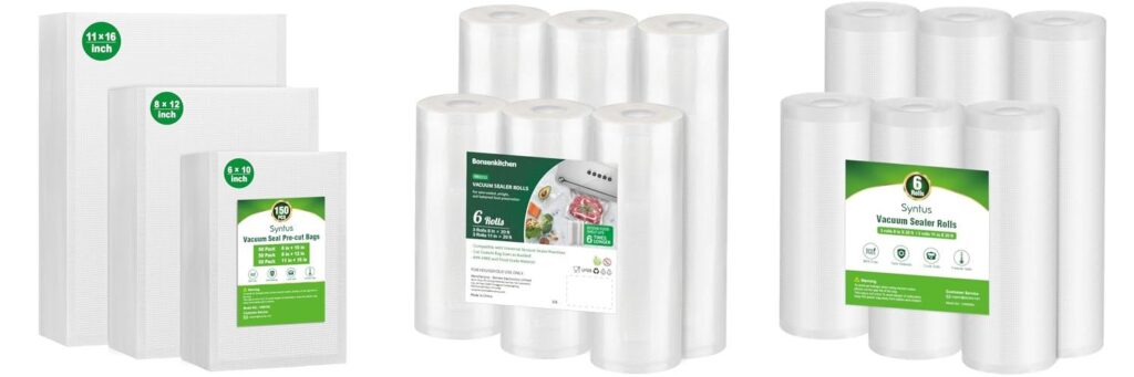Vacuum Seal Food Bags combined image