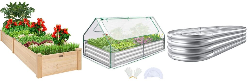Vegetables For A Raised Garden Bed combined image