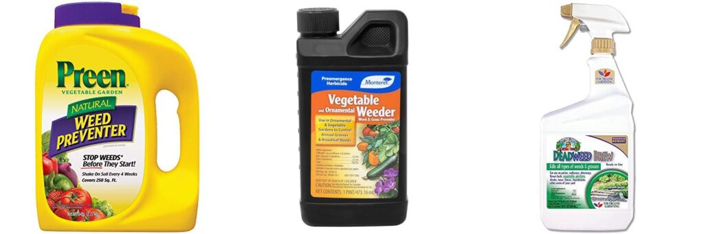 Weed Killer For Vegetable Garden combined image
