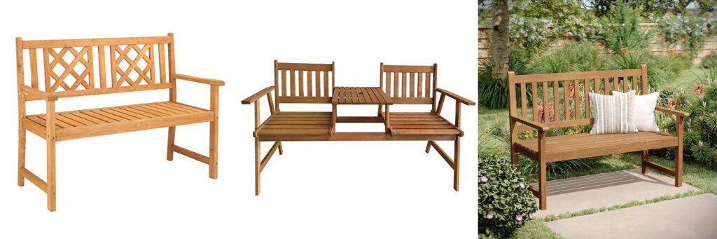 Wood For Garden Bench combined image