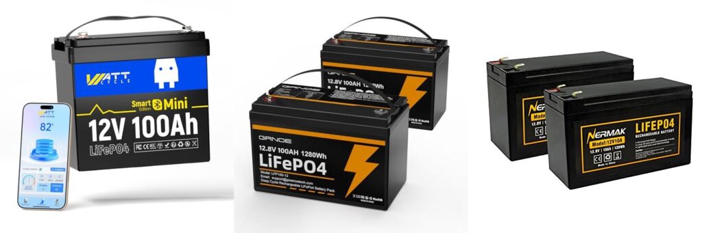 12 Volt Lithium Battery combined image