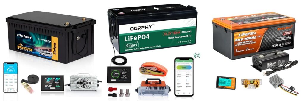 48V Golf Cart Lithium Battery Conversion Kit combined image