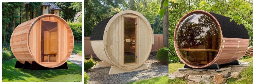 Barrel Sauna combined image