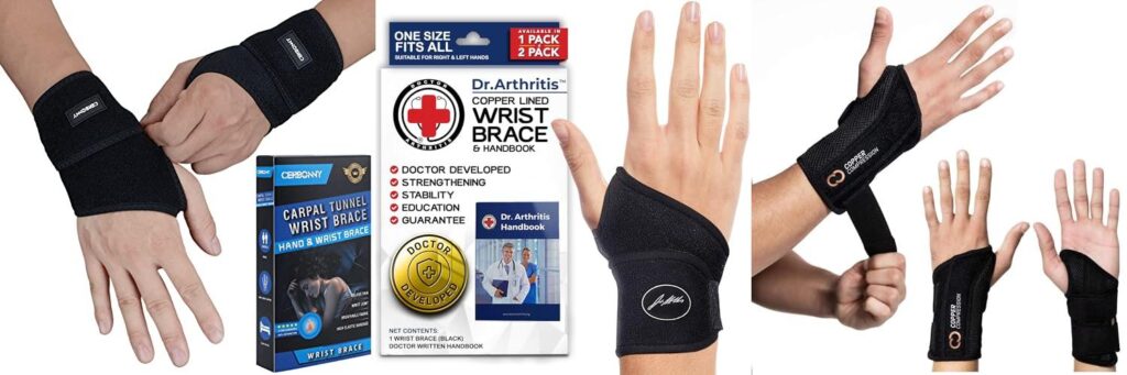 Carpal Tunnel Brace For Working combined image