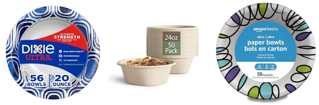 Disposable Bowls For Hot Soup combined image