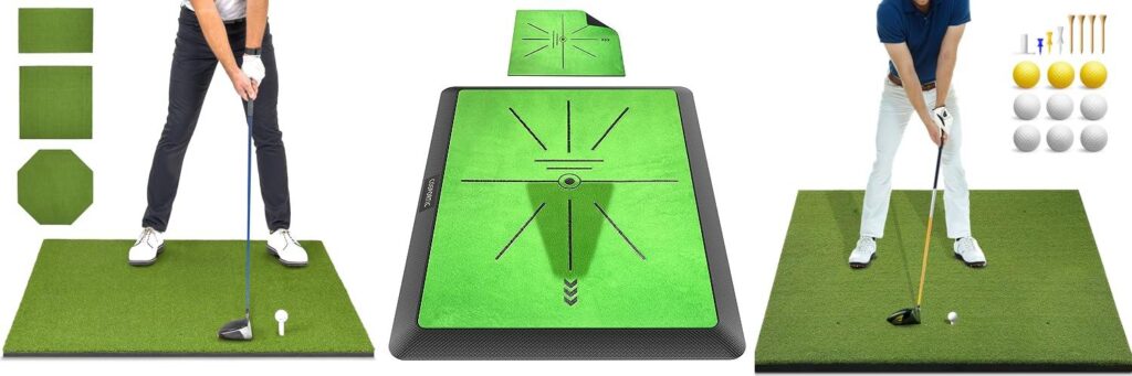 Golf Hitting Mat combined image