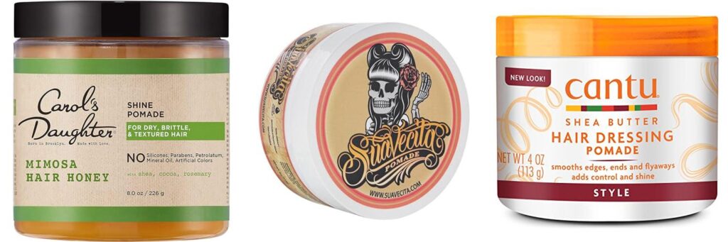 Hair Pomade For Curly Hair combined image