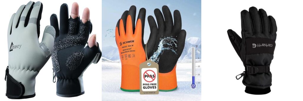 Ice Fishing Gloves combined image