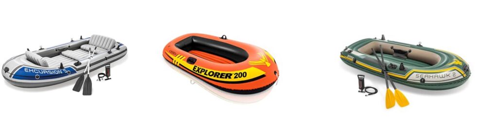 Inflatable Fishing Raft combined image