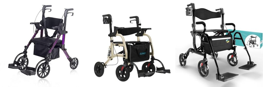 Lightweight Walker Wheelchair Combo combined image